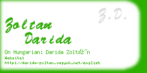 zoltan darida business card